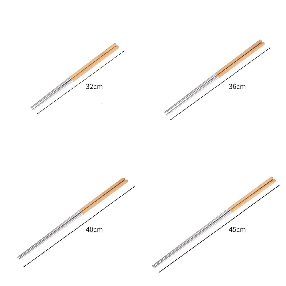 316 Stainless Steel Chinese Chopsticks Heat Resistant Metal Chopstick  Kitchen Tools