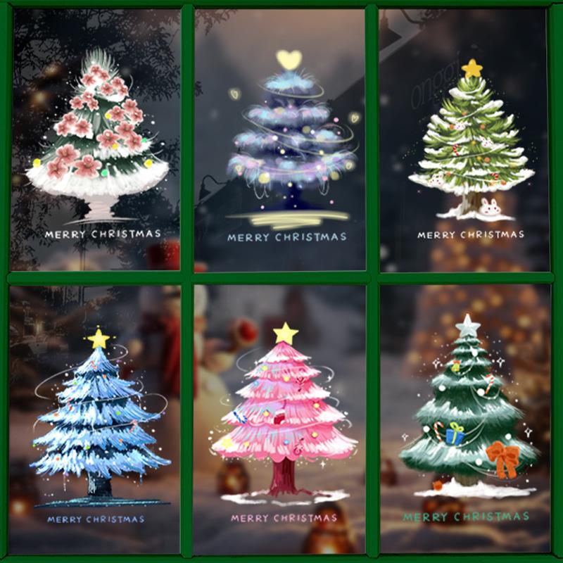 Christmas Tree Decorations, Electrostatic Window Decorations, Restaurant Scene Decorations, Glass Door and Window Stickers