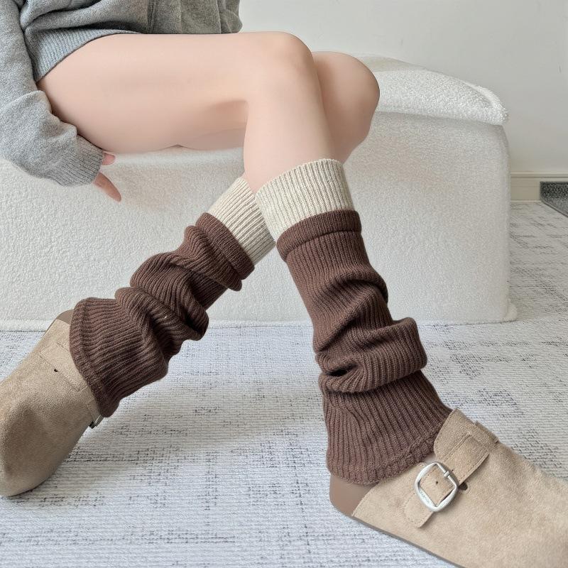 

Wool Knitted Socks Autumn And Winter Warm Tube Socks Y2K Harajuku Spice Girls Japanese College Wind Stacking Socks Women one size кавовий