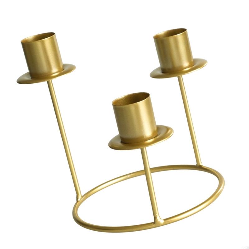 62KD 3 Head Nordic Metal Holder Pillars Candlesticks for Table Centerpieces