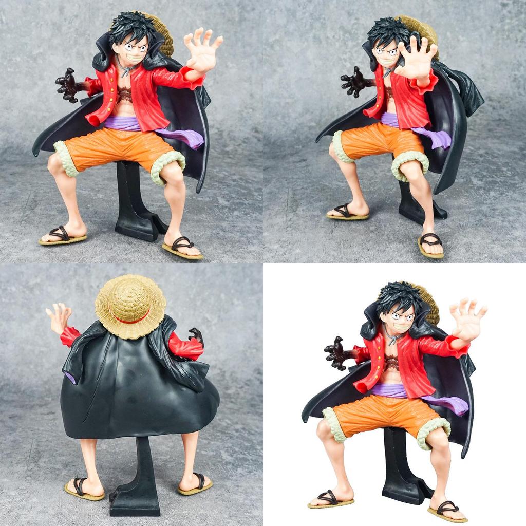One Piece Monkey D Luffy Pvc Action Figure With Cloak For Collectors And Display