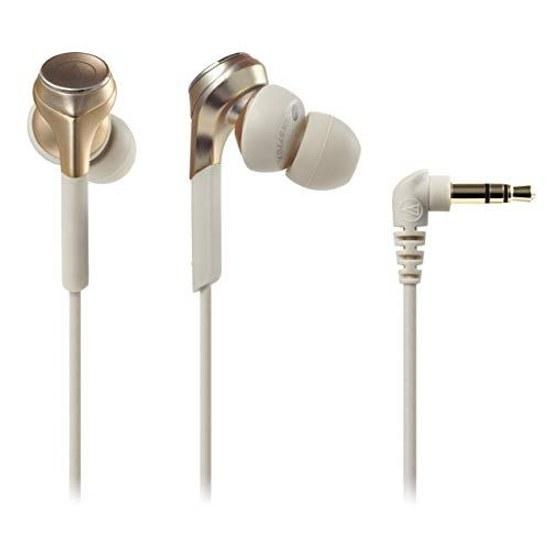 Audio-Technica SOLID BASS In-Ear Headphones Wired Deep Hi-Res Audio Compatible Champagne Gold ATH-CKS770X CG