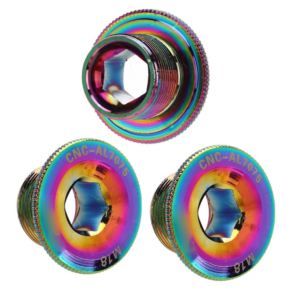 3 ks šroubů kliky jízdního kola hliníková slitina kryt kliky M18 standardní závit upevňovací šroub pro horské kolo pro jednodílné