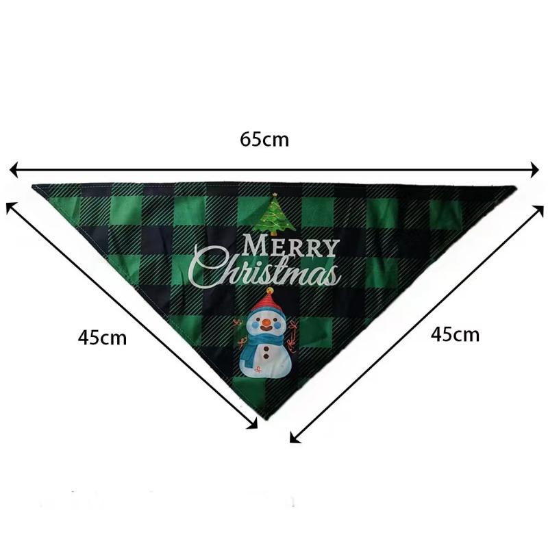 Christmas Wrapped Pet Small Medium and Large Dogs Cats Teddy Triangle Towel Mouth Scarf