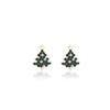 Christmas Diamond-Set Christmas Tree Earrings, Fresh, Sweet And Advanced, Small And Exquisite Temperament Earrings