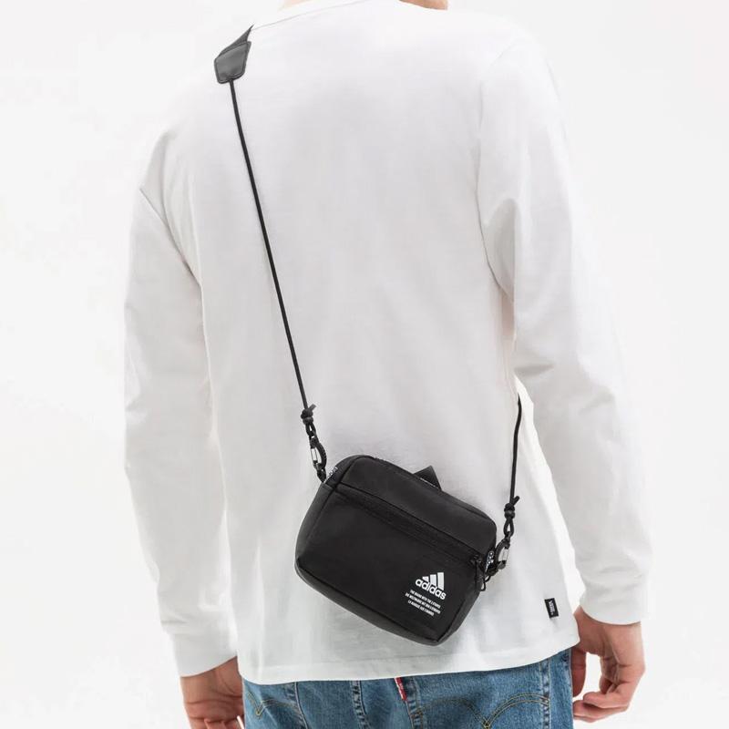 Adidas Nylon Fabric Handbag, Shoulder Bag, Crossbody Bag Regular Unisex Black Adidas HB1312