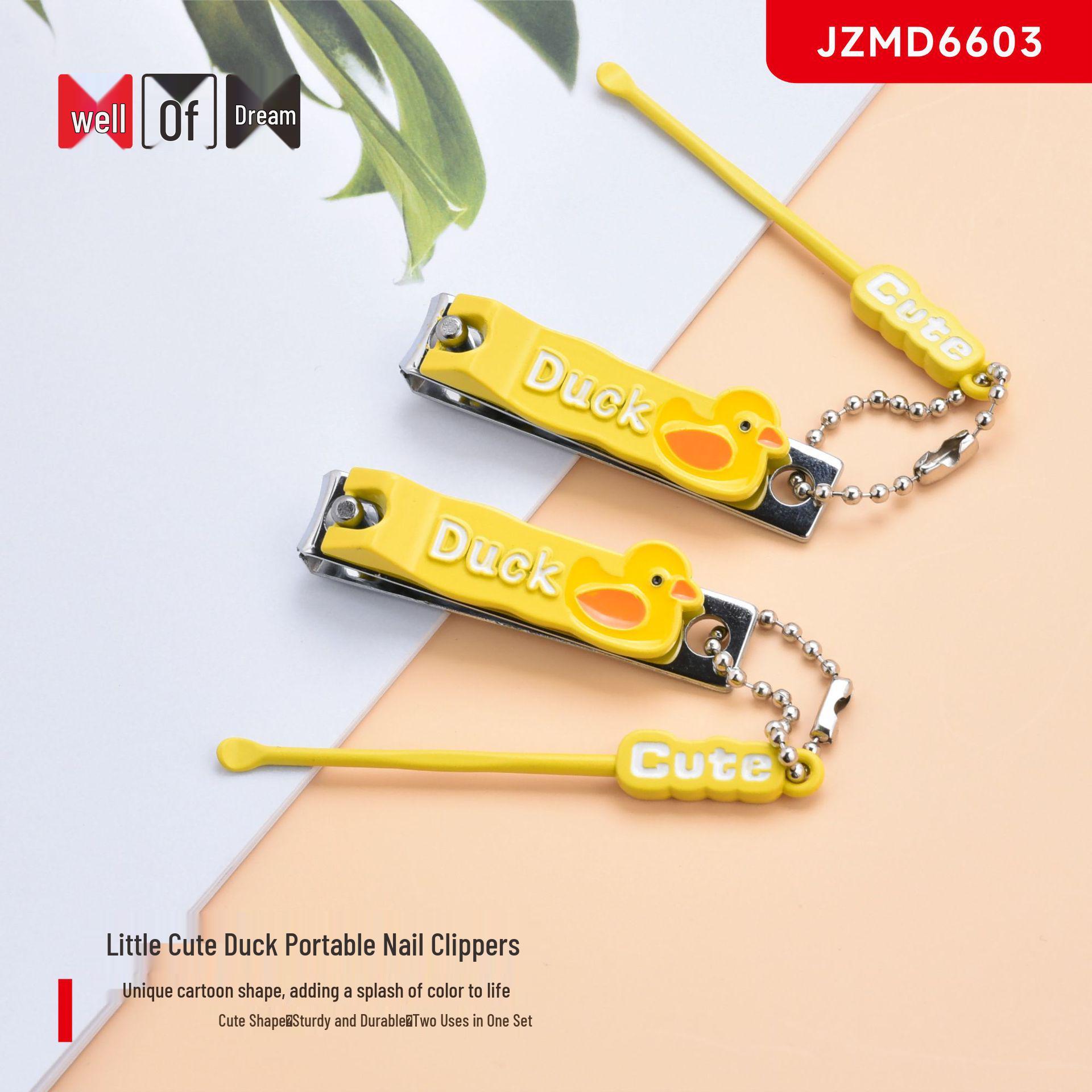 

Jingzhi Cartoon Duck Mini Nail Clippers & Ear Pick Manicure Set