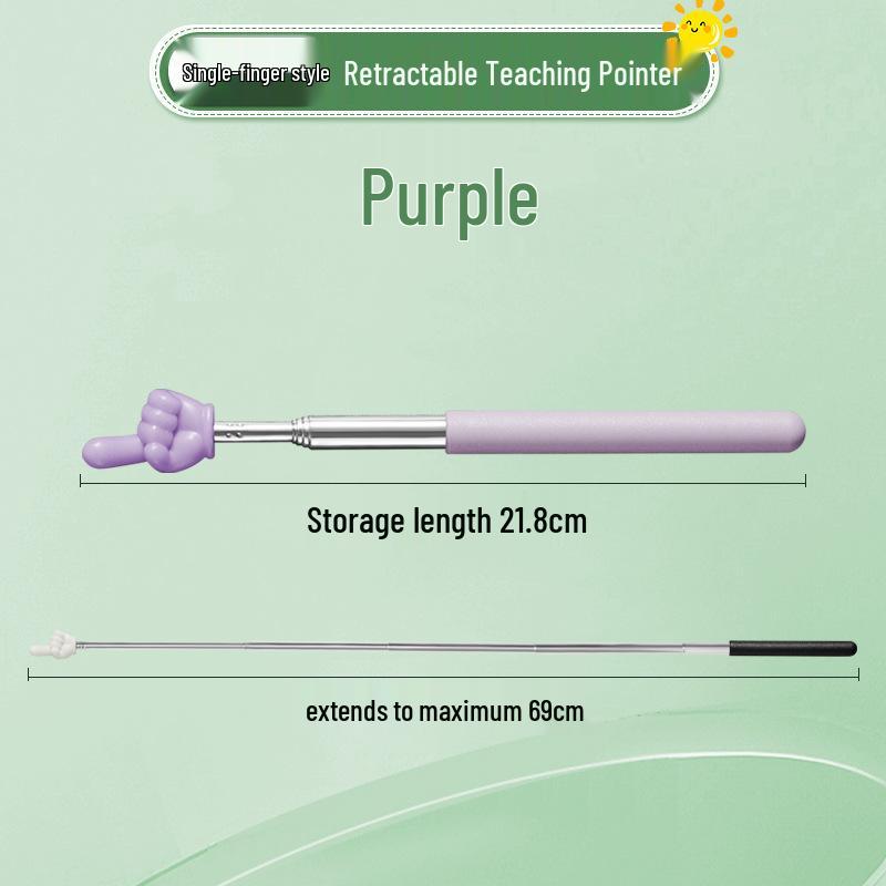Telescopic Children's Pointer Pen: Stainless Steel Retractable Teaching Stick with Macaron Colors