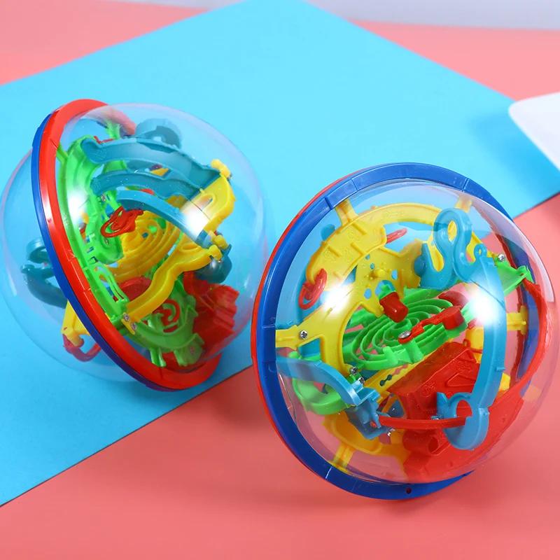 Classic 3D Magical Intellect Maze Ball Children Toy Puzzle Game For Kid And Adult Christmas Gift Iq Balance Magnetic Ball Marble