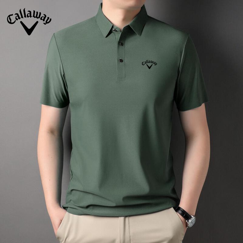 

Callaway 2025 Summer Men s New Embroidered Solid Color Moisture Absorbing Quick Drying Golf Polo Shirt L