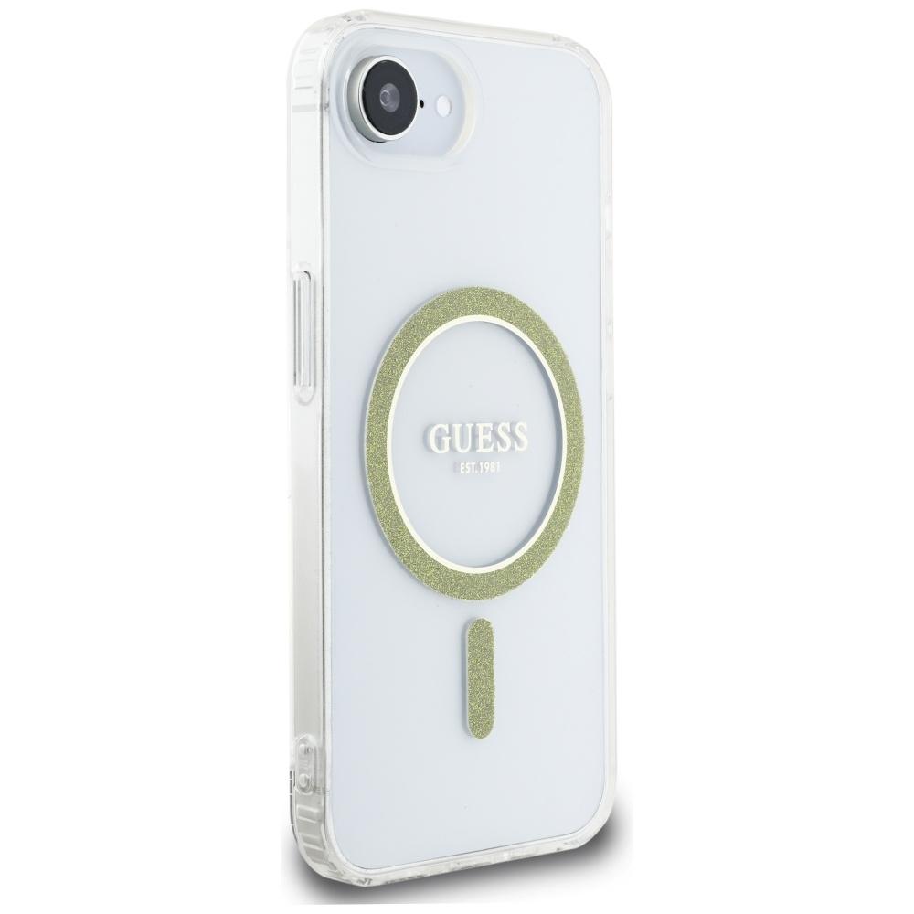 Etui Guess Iml Glitter Circle Magsafe Do Iphone 16E Przezroczysty