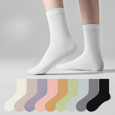 Damen Sommersocken Baumwolle, Mittelhohe Socken, Atmungsaktiv, Geruchshemmend, Schweißabsorbierend, Socken für die Zeit nach der Geburt, Anti-Pilling
