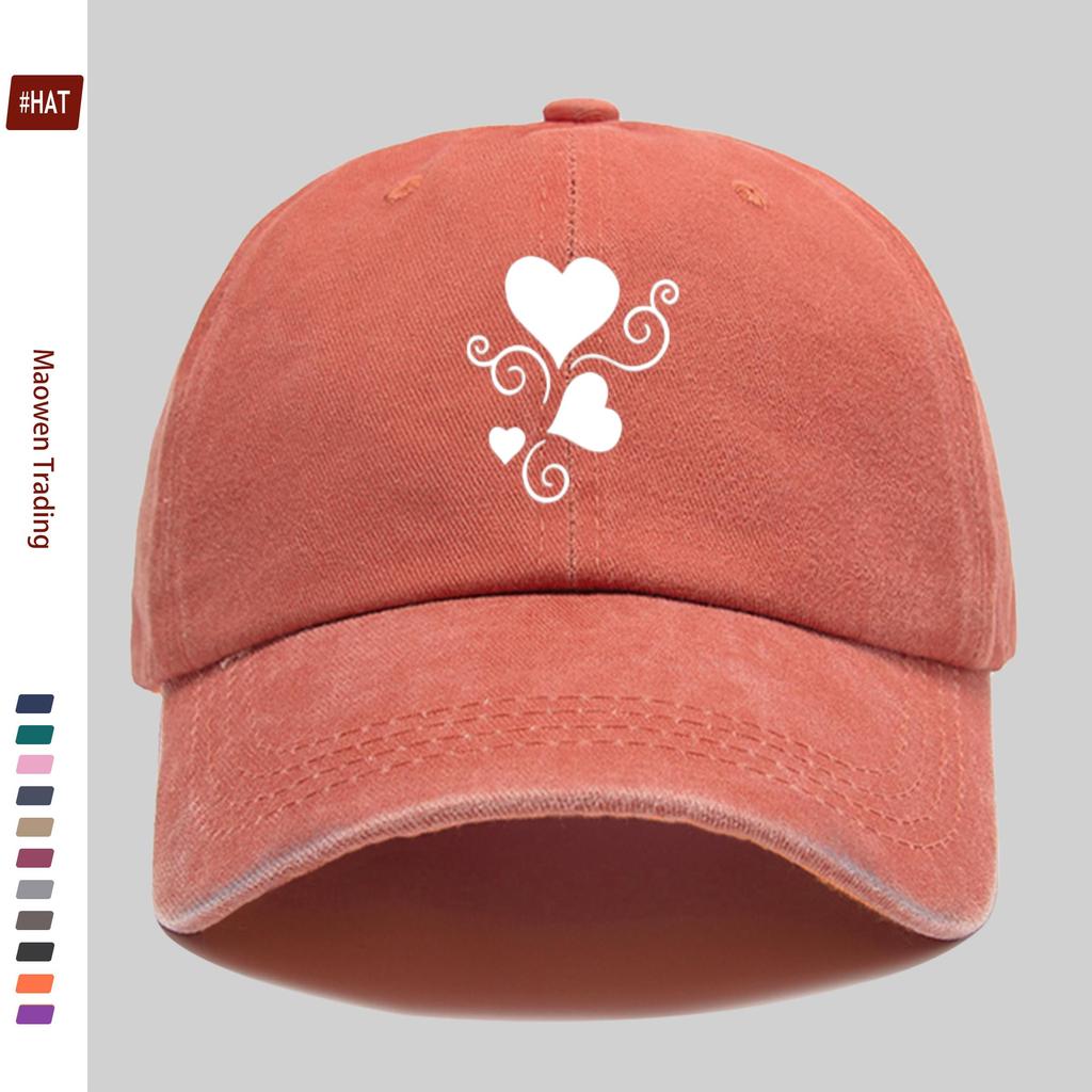 Pc Artistic Heart Pattern Printed Baseball Cap Cute Sexy Design Sun Hat Comfortable Lightweight Trucker Decor Hat Adjustable