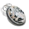 Chrome Diopside Gemstone Handmade 925 Sterling Silver Jewelry Pendant 2.17" B3E91