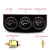 52MM 3 In 1 Oil Pressure Gauge + Volt Meter + Water Temp Gauge Kit Volt Meter with Sensor Oil Temperature Gauge Triple Meter