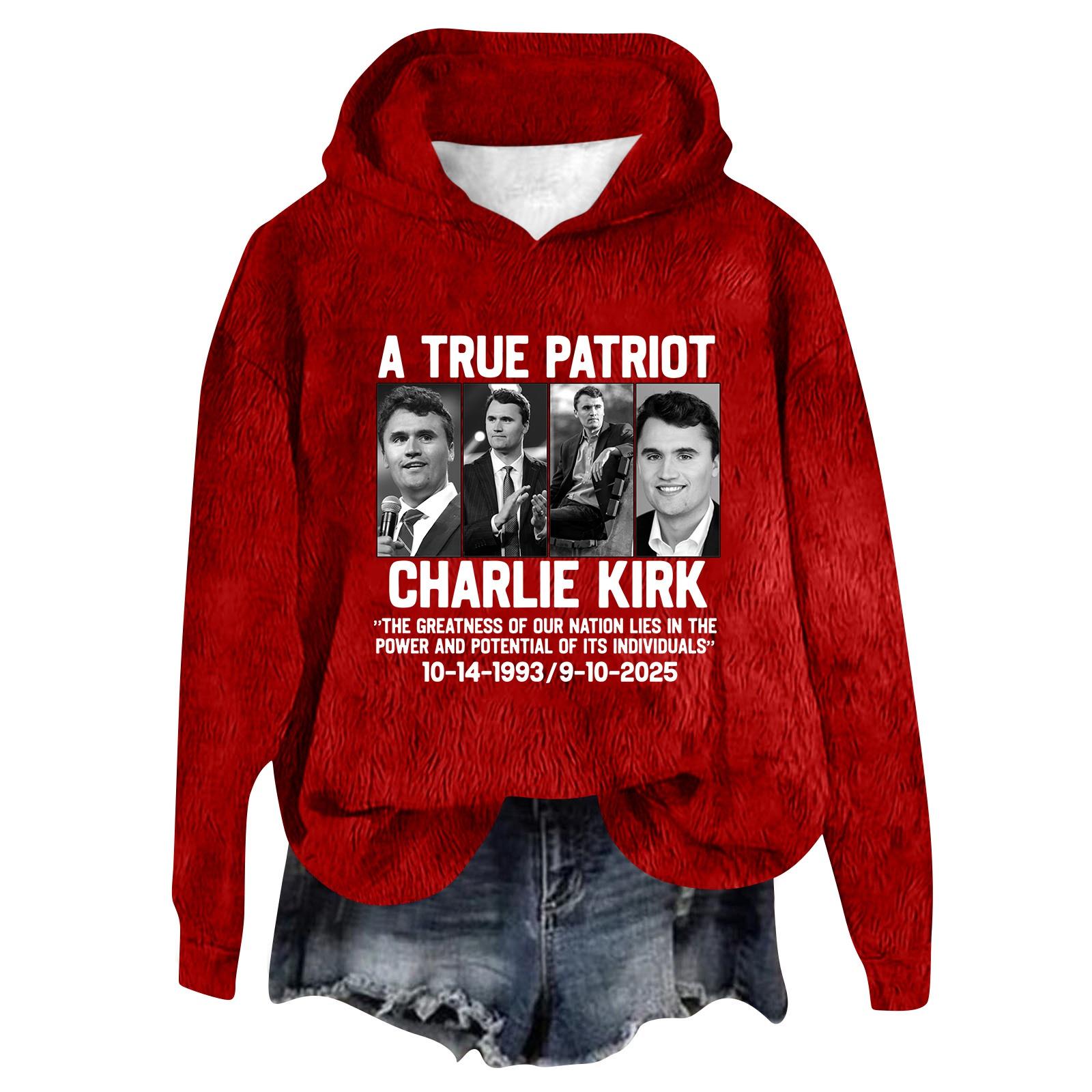 

Женский фланелевый топ с капюшоном и длинным рукавом с принтом, толстовка с капюшоном XXL красный