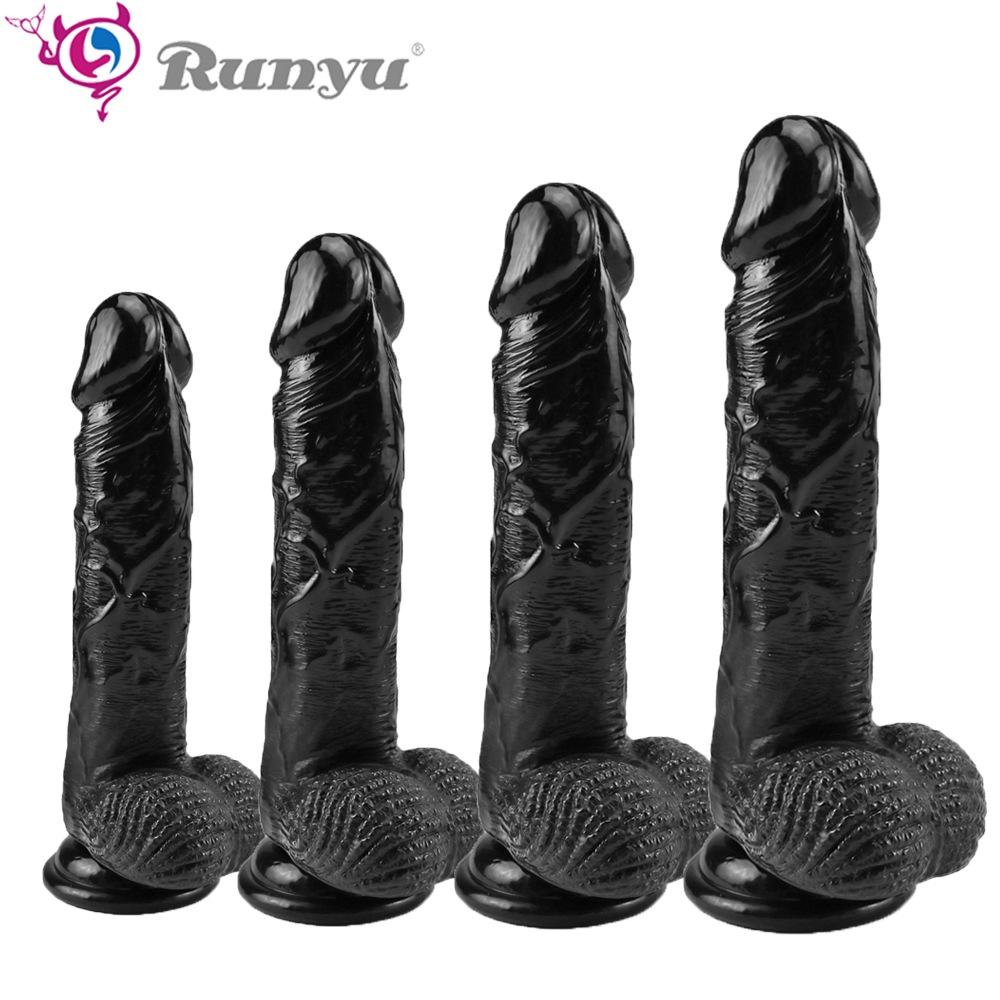 Gode ​​souple RUNYU pénis réaliste Dick jouets sexuels pour adultes pour femmes hommes S