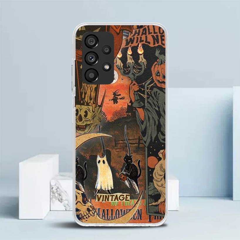 

Halloween Fall Art Witch Cat Soft Cover for Samsung Galaxy A17 A37 A57 A16 A26 A36 A56 A15 A14 A55 Phone Case A13 A53 A25 A35 A2 Samsung A37