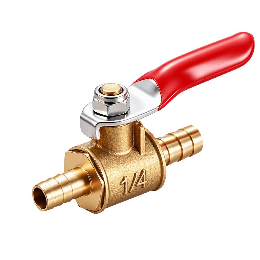 Brass Brass Inline Hose Barb Ball Valve Mini Shut Off Valve Water Pipe Control