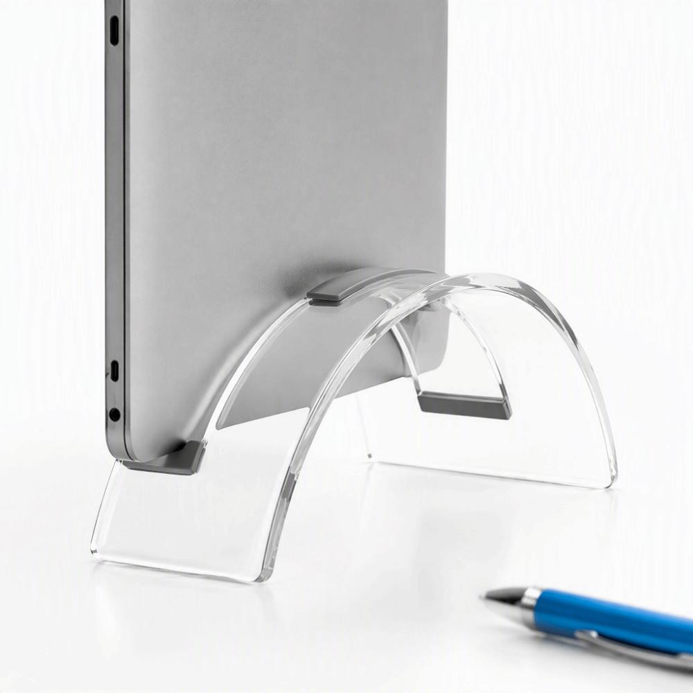 Minimalist Acrylic Laptop Stand Transparent Notebook Dock Invisible Vertical Laptop Stand Travel