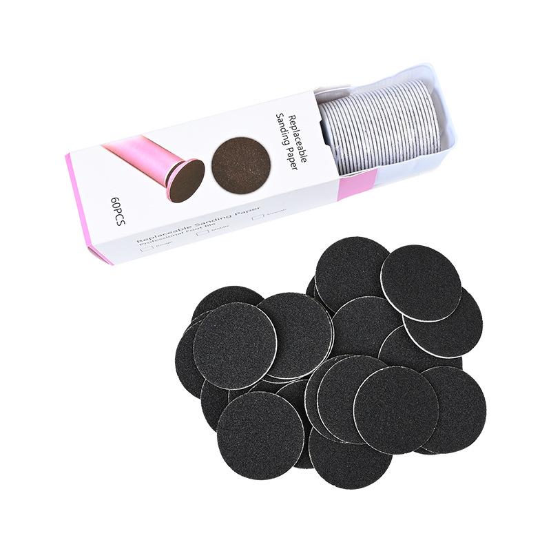 Pilník na nohy Brusný kotouč: Vulkanický kámen a smirkový papír pro odstranění mozolů a keratinu, Nail Art.
