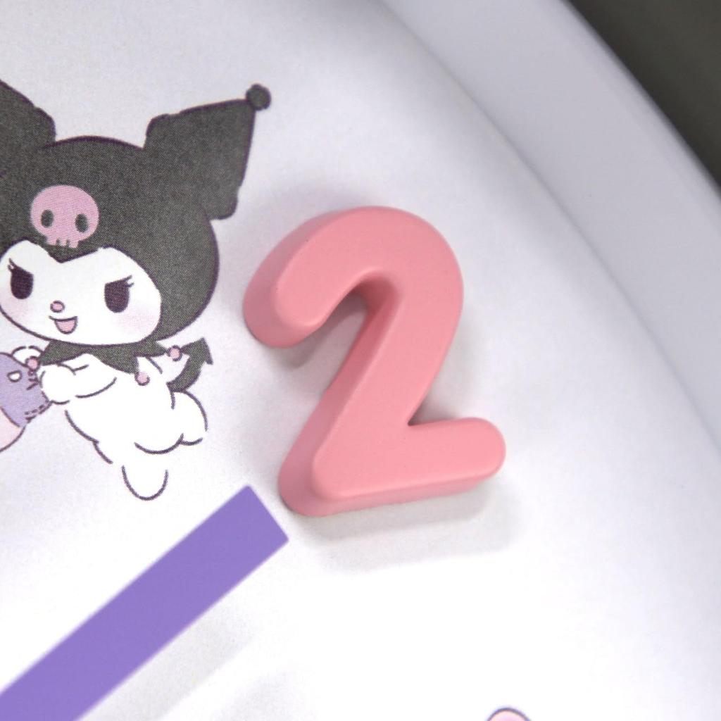 Tsujiseru Sanrio Icon Wand 30cm Durchgehend Zweite 2926253 Uhr, Schwarz, Durchmesser, Analog, Still, Zeiger, Kuromi,