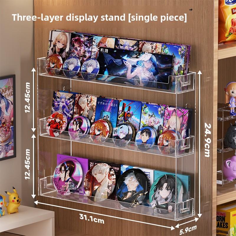 Průhledný akrylový úložný box na odznaky, uzavřený, prachotěsný, moderní jednoduchý design