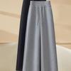 Autumn Korean Style Women's Wide-Leg Elastic Waist Pants - Casual Loose Fit, Slimming, Plus Size.