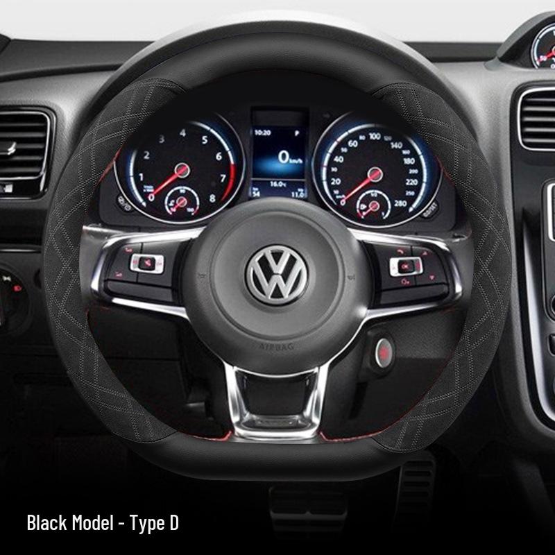 Potah volantu pro Volkswagen Scirocco: Semiš, Protiskluzový, Absorbující pot, Odolný proti opotřebení, Zimní hřejivost