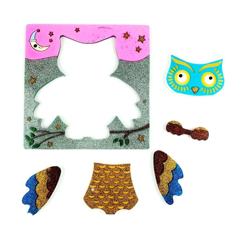 Cartoon Tier Puzzle Silikonform für Resin für Kinder Kinder Handarbeiten