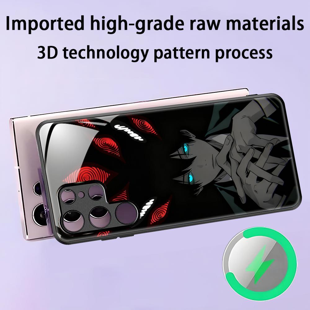 Chainsaw Man Aki Hayakawa Phone Case For Samsung S25 S24 S23 S22 S21 S20 Plus Ultra Note20 Glass Magnetic Case