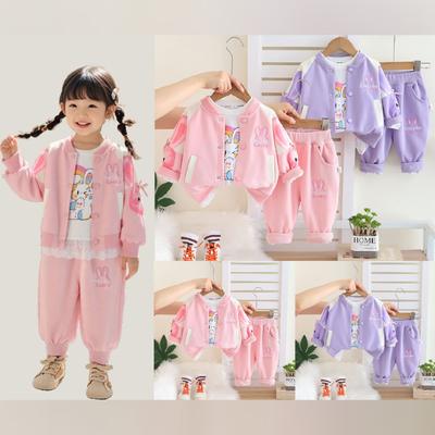 Conjunto Infantil Casual de Manga Comprida, Roupas Confortáveis para o Dia a Dia