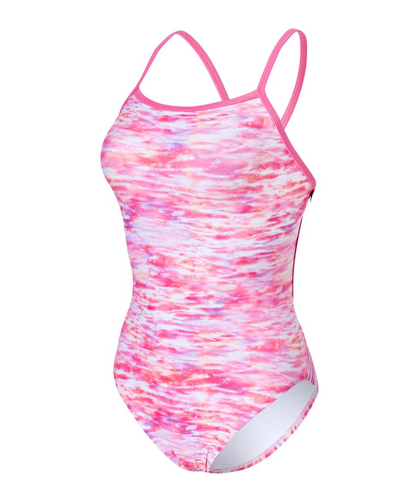 Laelliseupocheu [Rsla473 Pnk] Sunset Peach Strap Uv Back Swimsuit Pink