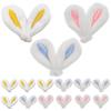 MAGICLULU 30pcs Plush Bunny Ear Hair Clip Decoration Easter DIY Rabbit Ears Hairpins Hair Barrettes Headwear Fabric Charm DIY Craft Easter Party
