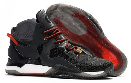 adidas D Rose 7 Ross 7 Rutschfest Leicht Nicht rutschend Leicht High-Top Basketballschuhe Herren Schwarz Bb8216