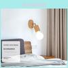 Modern Minimalist Wooden Wall Lamp With Led Bulb For Bedroom And Living Room Decor