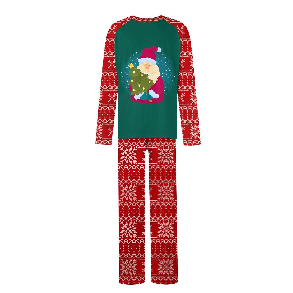 Christmas Parent Child Family Set Home Furnishings Christmas Pajamas Two Piece Set