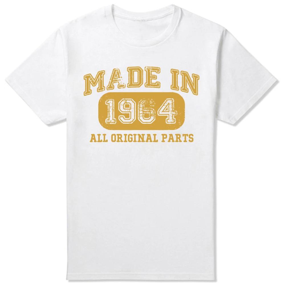 New Men Made in 1964 Birthday Gifts 62 Years Old Bday T Shirt Casual Tee shirt Casual Short Sleeve Vintage Couples TShirt