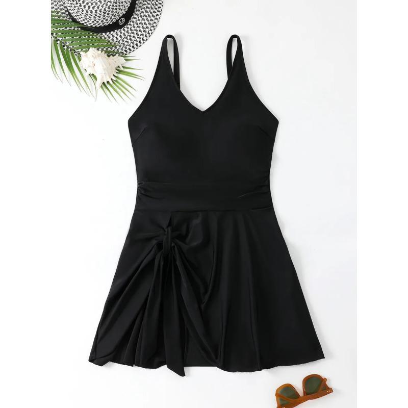 

Tankini Plus Size Swimsuit Woman 2025 Bikini Big Size Swimwear Women One-Piece Swimming Suit Beach Wear Bathing Suit Monokini 4XL чёрный