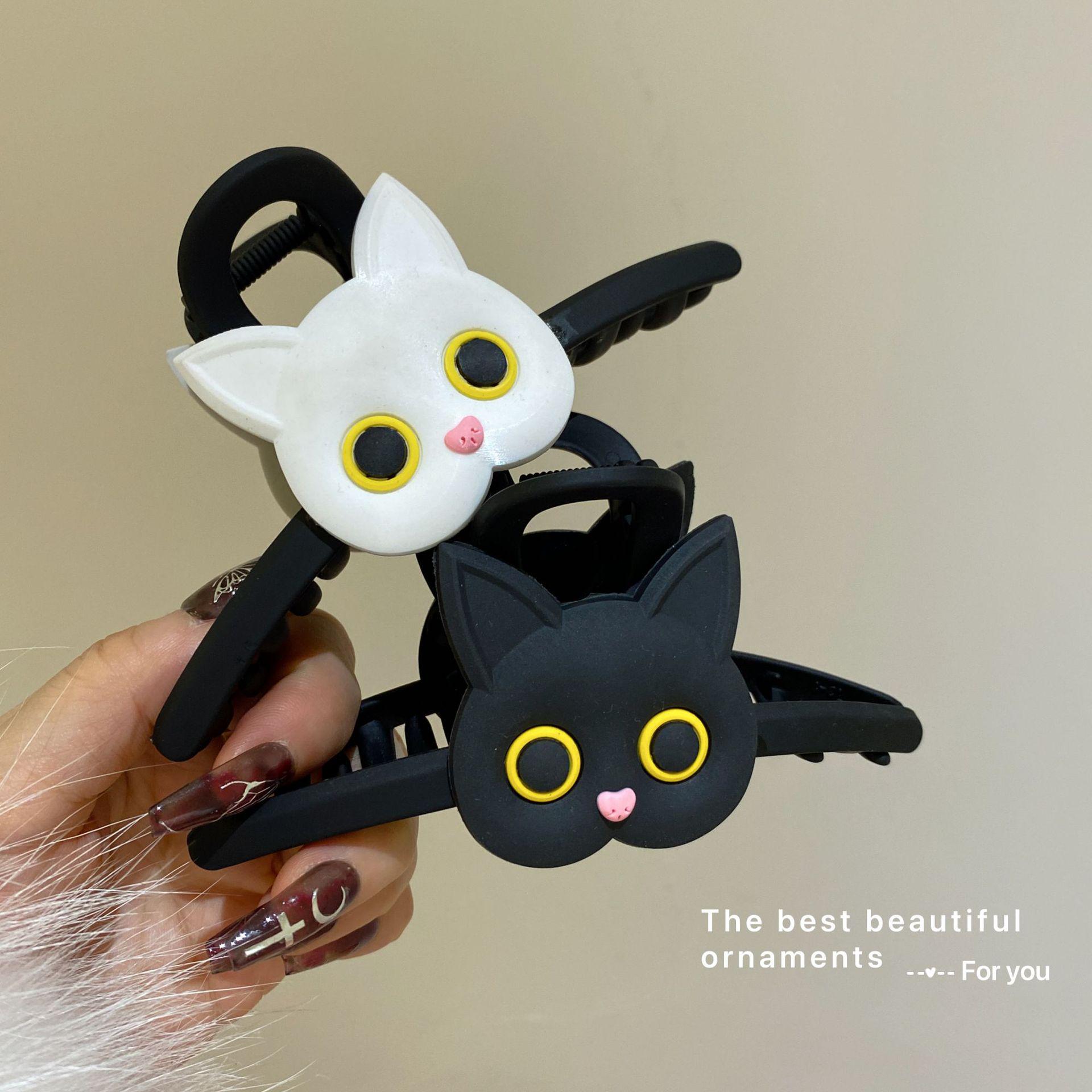 

Cute Cat-Style Extra Large Claw Hair Clip for Updos – Girls Shark Hair Accessory чорний