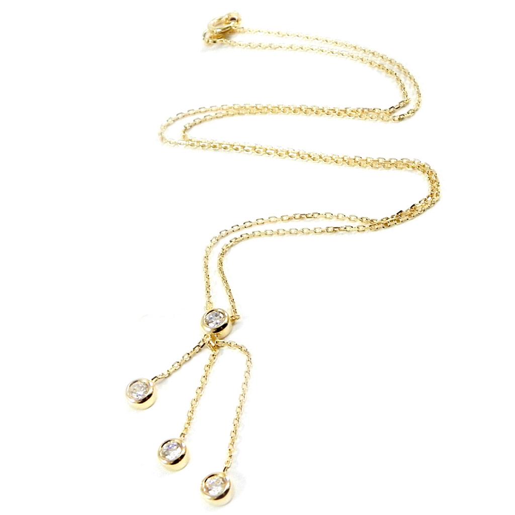 Altesse [I3153] - Collier Plaqué Or 'Câlin' blanc