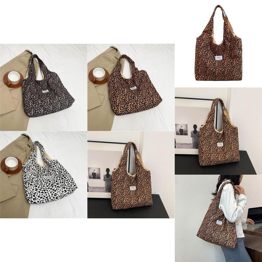 Trendy Street Style Black Brown White Summer Tote Bag For Daily Use