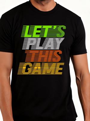 Retro Style Unisexs Tshirt Lets Play This Game Graphic Design Summer Casual Wear Gift For Sports Fans Tshirt