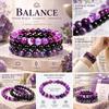 MIRGREE 3PCS/Set Natural Stone Beaded Bracelet Set for Women, Stretch Bracelets, Balance Inspired Stackable Jewelry Gift