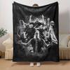 1pc Rammstein-Inspired Home Decor: Cozy Flannel Blanket, Perfect Gift for Bedroom, Living Room, Travel, Camping, Car, Beach, Office Naps, Ideal Sofa T