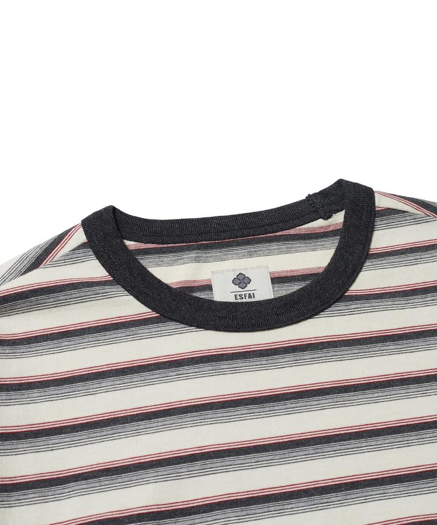 ESFAI Multi Stripe L/S T-Shirt (Charcoal)