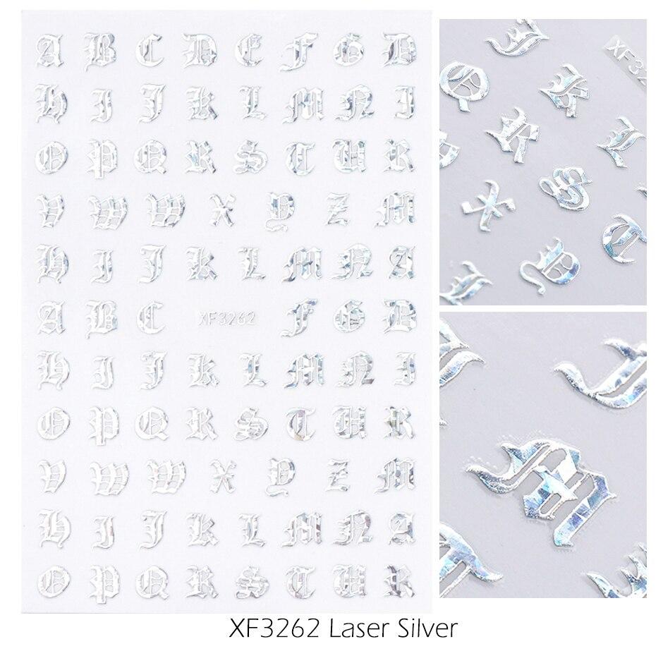 Adesivo Metallo 3 Fogli Lettere Alfabeto Numero Fai Da Te Decalcomania