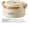 800ML Round Glass Lunch Box with Leakproof Lid Food Grade Dishwasher Microwave Freezer Safe Students Kids Adults Bento Food Snake Container