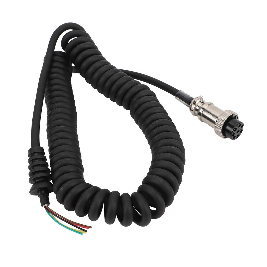 8Pin Speaker Mic Cable Radio Hand Microphone Coiled Cord Replacement Accessories for ICOM Radio