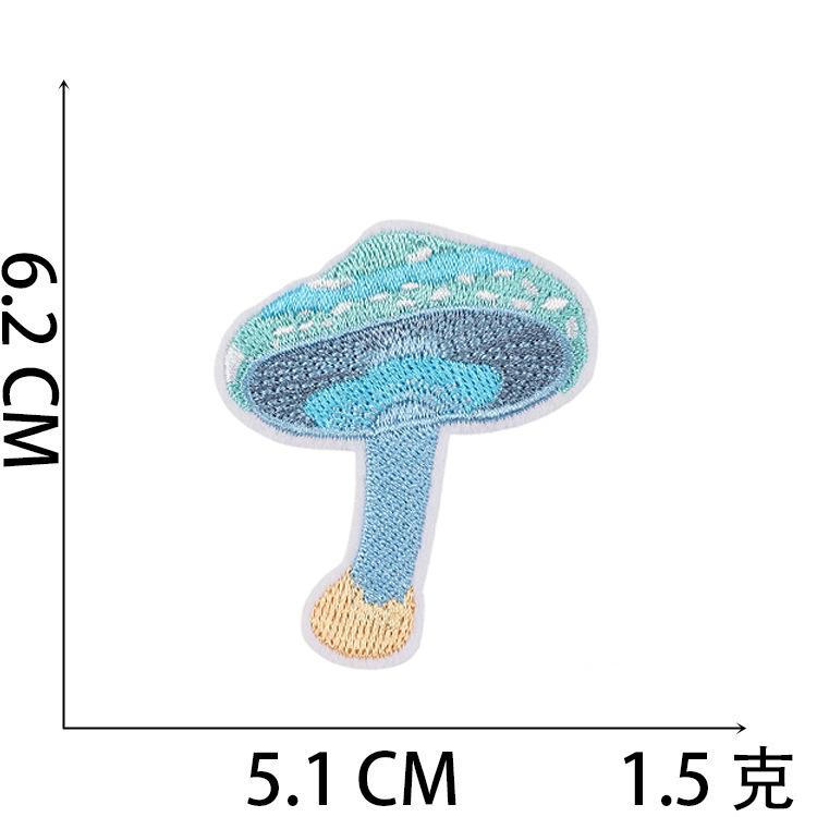 Cartoon Mushroom Embroidery Cloth Sticker Mushroom Embroidery Label Clothes Patch Sticker Fast Sell Hot Embroidery Chapter Boy